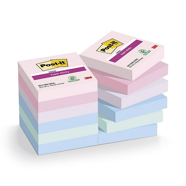 6 blocchi post it super sticky fantasia soulful 76 x 127 mm - 6