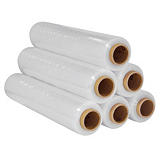 6 bobines film étirable cast tri-couche transparent 17 microns 300m x 450 mm##6 rollen gegoten, drielagige transparante uitrekbare film 17 micron 6 bobines film étirable cast tri-couche transparent 17 microns 300m x 450 mm##6 rollen gegoten, drielagige transparante uitrekbare film 17 micron