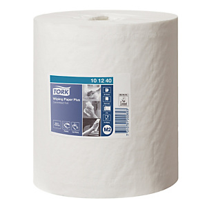 6 bobines Tork papier d'essuyage Plus à dévidage central 2 épaisseurs 6 bobines Tork papier d'essuyage Plus à dévidage central 2 épaisseurs