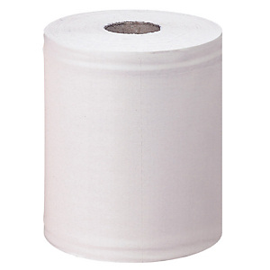 6 maxi bobines pure ouate blanche d'essuyage à dévidage central 6 maxi bobines pure ouate blanche d'essuyage à dévidage central