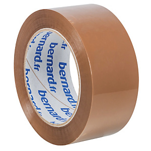 6 rubans adhésifs d'emballage PP silencieux Bernard, 48 mm x 100 m, havane 6 rubans adhésifs d'emballage PP silencieux Bernard, 48 mm x 100 m, havane