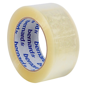 6 rubans adhésifs d'emballage PP silencieux Bernard, 48 mm x 100 m, transparent 6 rubans adhésifs d'emballage PP silencieux Bernard, 48 mm x 100 m, transparent
