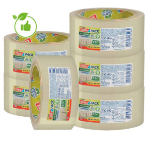 6 rubans adhésifs d'emballage Tesa en polypropylène transparent, épaisseur 56 microns, 50 mm x 66 m 6 rubans adhésifs d'emballage Tesa en polypropylène transparent, épaisseur 56 microns, 50 mm x 66 m