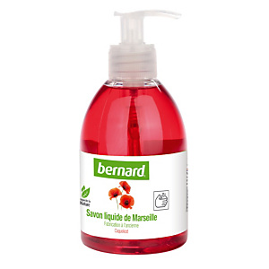 6 savons liquides de Marseille Bernard parfum coquelicot 300 ml 6 savons liquides de Marseille Bernard parfum coquelicot 300 ml