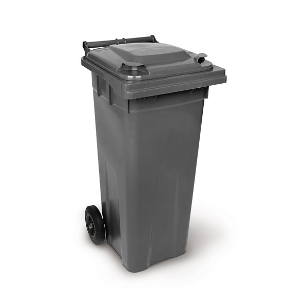 75 litre 2 wheeled wheelie bin, dark grey - 1
