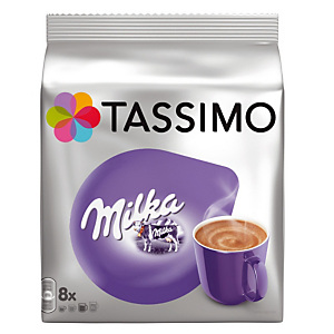 8 doseringen T-Discs Tassimo Milka chocoladesmaak 8 doseringen T-Discs Tassimo Milka chocoladesmaak