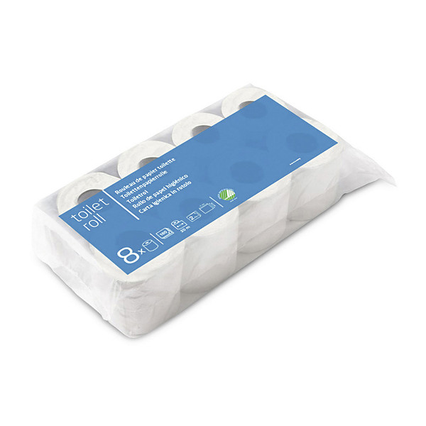 8 rotoli carta igienica a 2 veli RAJA lunghezza 20 m - 1