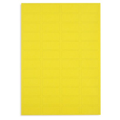 Ablösbare farbige Papier-Etiketten 45,7 x 21,2 mm gelb - 1