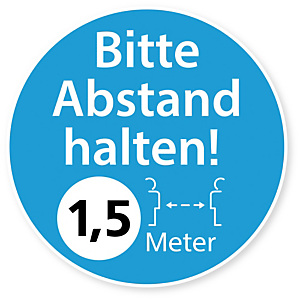 Abstand halten Aufkleber 1,5 m Abstand halten Aufkleber 1,5 m