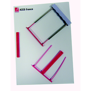 Acco Capiclass Relieur d’archives pour documents A4 en plastique - Entraxe 8 cm - Rouge - Lot de 50 Acco Capiclass Relieur d’archives pour documents A4 en plastique - Entraxe 8 cm - Rouge - Lot de 50