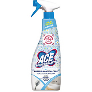 ACE Detergente Bagno Brillante, Formula Anticalcare Senza Candeggina, Flacone spray 800 ml ACE Detergente Bagno Brillante, Formula Anticalcare Senza Candeggina, Flacone spray 800 ml