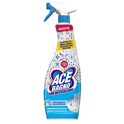 ACE Detergente bagno con anticalcare e senza candeggina, Profumo Orchidea e Gelsomino, Flacone Spray, 600 ml