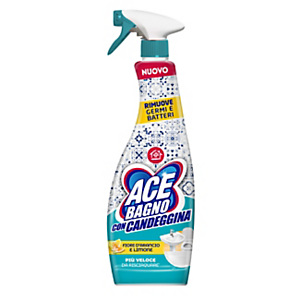 ACE Detergente bagno con candeggina, Profumo Fiori d'arancio e Limone, Flacone Spray 600 ml ACE Detergente bagno con candeggina, Profumo Fiori d'arancio e Limone, Flacone Spray 600 ml
