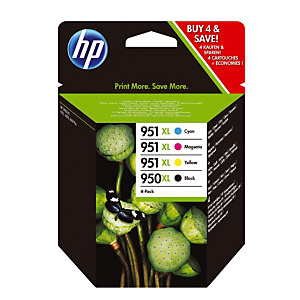 ack 4 cartridges HP 950 XL / 951 XL zwart en kleuren voor inkjet printers ack 4 cartridges HP 950 XL / 951 XL zwart en kleuren voor inkjet printers