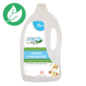 Action Verte Lessive liquide écologique concentrée Parfum naturel amande et coing- Bidon  5L