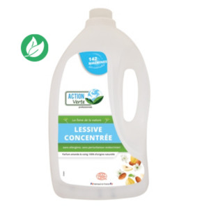 Action Verte Lessive liquide écologique concentrée Parfum naturel amande et coing- Bidon  5L