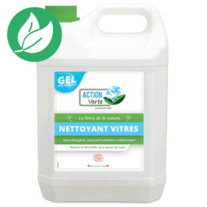 ACTION VERTE Nettoyant écologique vitres et surfaces en gel, bidon de 5L ACTION VERTE Nettoyant écologique vitres et surfaces en gel, bidon de 5L