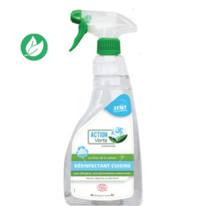 Action Verte Nettoyant désinfectant cuisine écologique - Spray de 750 ml
