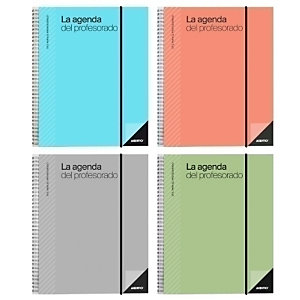 ADDITIO Cuaderno profesor, agenda del profesorado, semana vista, 165 x 215 mm, colores surtidos, castellano