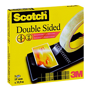 Adhésif double face Scotch® 19 mm x 32,9 m sans film protecteur Adhésif double face Scotch® 19 mm x 32,9 m sans film protecteur