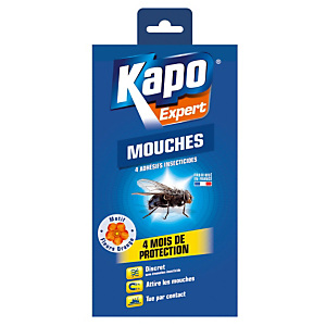 Adhésifs anti-mouches Kapo, lot de 4 Adhésifs anti-mouches Kapo, lot de 4