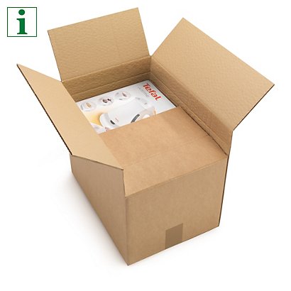 Adjustable double wall cardboard boxes, 400 x 400 x 300-400mm, pack of 15 - 1