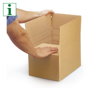 Adjustable single wall cardboard boxes