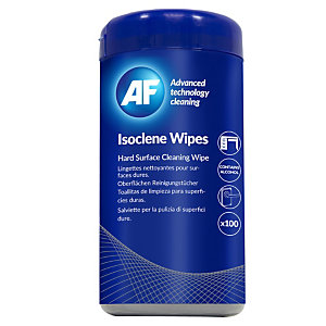 AF CLEANING Salviette Isoclene per la pulizia di superfici dure  in barattolo dispenser (confezione 100 pezzi)