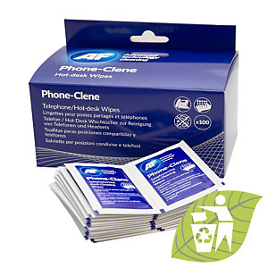 AF CLEANING Salviette Phone-Clene per la pulizia di posizioni condivise e telefoni (confezione 100 pezzi)