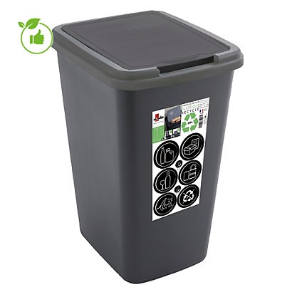 Afvalscheidingsbak Green 50 L, zwarte kleur - 1