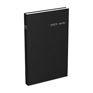 Agenda journalier CARRE TRAVERS - couverture noire- 14 x 22 cm - 2023