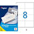 AGIPA 119003 Etiquettes blanches multi-usage 105 x 70 mm - Boîte de 800 - 1