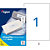 AGIPA 119004 Etiquettes blanches multi-usage 210 x 297 mm - Boîte de 100 - 1