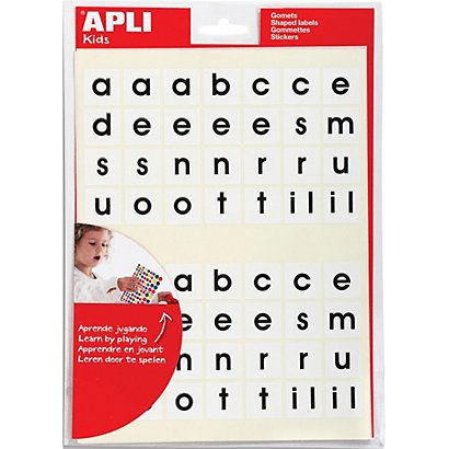 AGIPA APLI sachet de 5 feuilles de gommettes alphabet