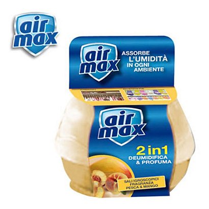 AIR MAX Deodorante mangiaumidità 2 in 1 per ambiente, Pesca e mango, 40 g -  Purificatori D'Aria e Filtri