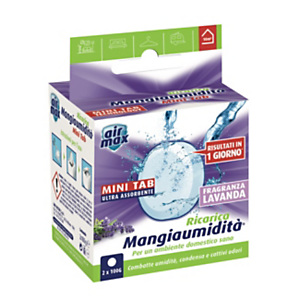 AIR MAX Ricarica Mini Tabs per Kit assorbiumidità Ambiance, Lavanda (confezione 2 pezzi) AIR MAX Ricarica Mini Tabs per Kit assorbiumidità Ambiance, Lavanda (confezione 2 pezzi)
