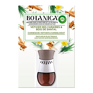 Air Wick Diffuseur électrique Botanica parfum Vétiver des Caraïbes et Bois de Santal - 19ml
