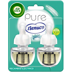 AIR WICK Pure ambientador eléctrico frescor de colonia Nenuco recambio 2 unidades AIR WICK Pure ambientador eléctrico frescor de colonia Nenuco recambio 2 unidades