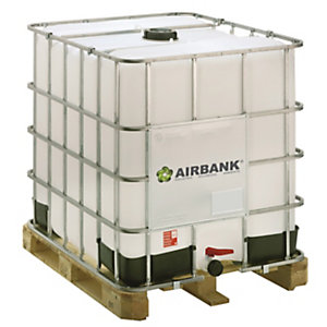 AIRBANK Cisternetta in PE omologata per il trasporto ADR, Pallet legno, Capacità 1.000 l