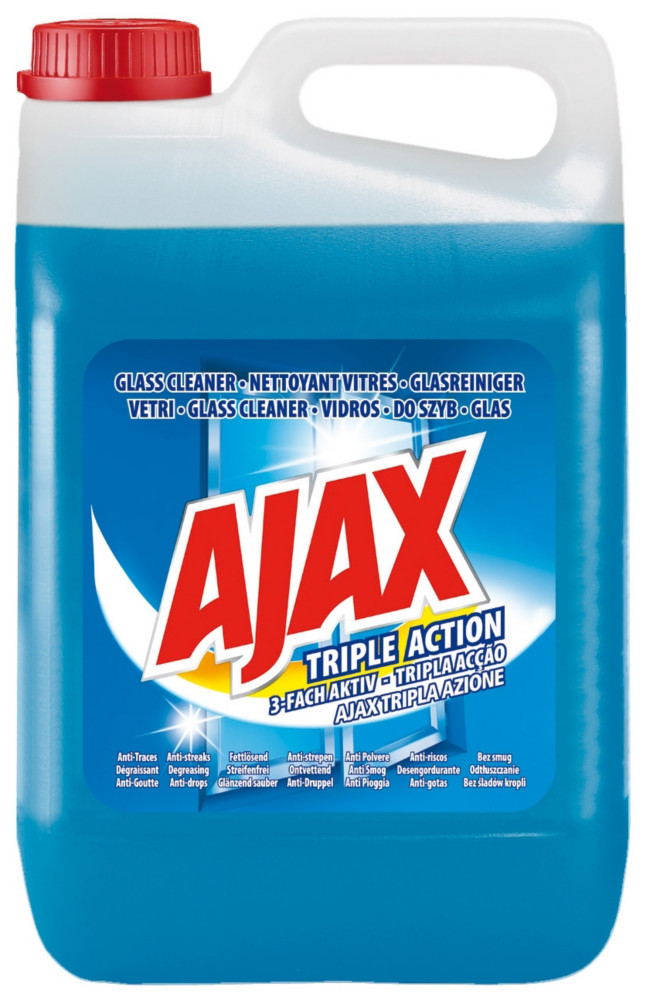 Ajax Nettoyant vitre triple action sans parfum - Bidon  5 L