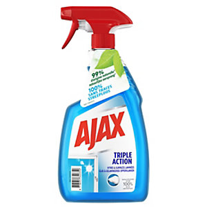 Lot de 2 - Ajax Triple Action Nettoyant vitres bleu - Spray 750 ml