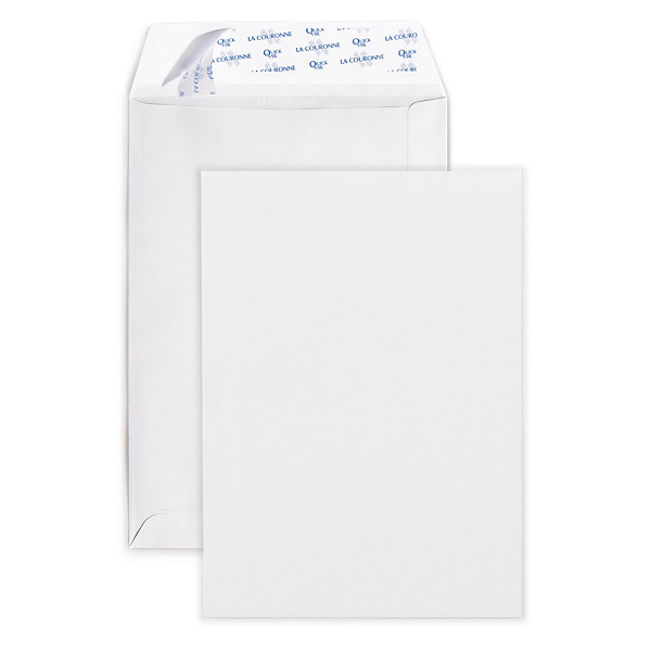 Akte-envelop in extrawit velijn kraftpapier 22,9x32,4cm met venster