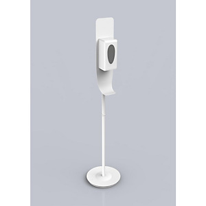 Alba Colonna con dispenser automatico per gel igienizzante, Altezza 150 cm, Acciaio Alba Colonna con dispenser automatico per gel igienizzante, Altezza 150 cm, Acciaio