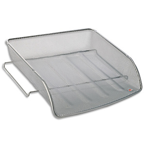 ALBA Corbeille à courrier en métal Mesh - Dimensions (l x h x p) : 27 x 6,5 x 34 cm. Coloris gris métal ALBA Corbeille à courrier en métal Mesh - Dimensions (l x h x p) : 27 x 6,5 x 34 cm. Coloris gris métal