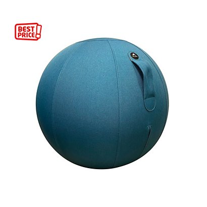 Alba Ergo Ball - Siège ballon ergonomique pour bureau - Housse tissu Bleu - 1