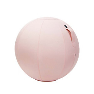 Alba Ergo Ball - Siège ballon ergonomique pour bureau - Housse tissu Rose poudré