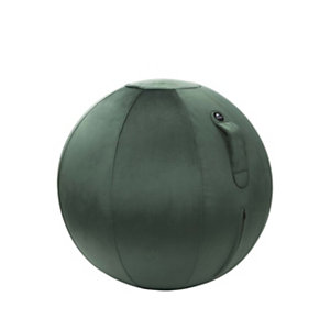 Alba Ergo Ball - Siège ballon ergonomique pour bureau - Housse velours Vert émeraude