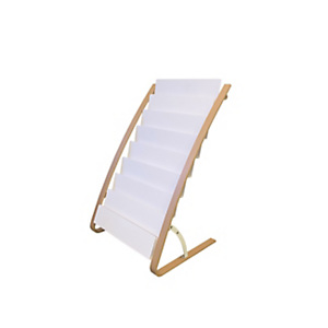 ALBA Espositore da terra con 8 ripiani doppi, 58 x 50 x 93 cm, Struttura Legno/Acciaio, Ripiani ABS Bianchi ALBA Espositore da terra con 8 ripiani doppi, 58 x 50 x 93 cm, Struttura Legno/Acciaio, Ripiani ABS Bianchi