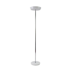 Alba Fluoring Lámpara de pie LED, acero y tambor cromado, 31 x 185 x 35,5 cm, blanco
