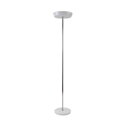 Alba Fluoring Lámpara de pie LED, acero y tambor cromado, 31 x 185 x 35,5 cm, blanco - 1